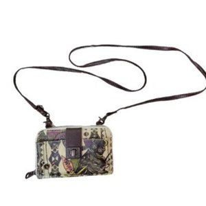 Sakroots Geometric Spirit Desert Owl Crossbody Wallet